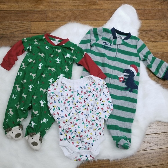 3 month christmas pajamas